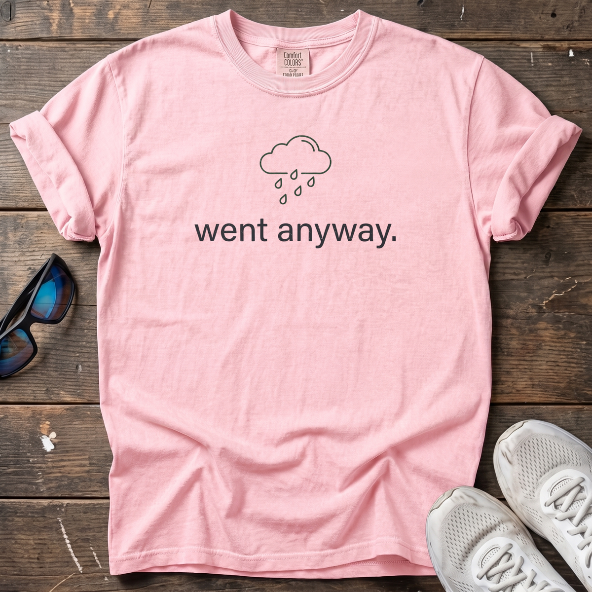 Raining. Went Anyway Tee — Blossom