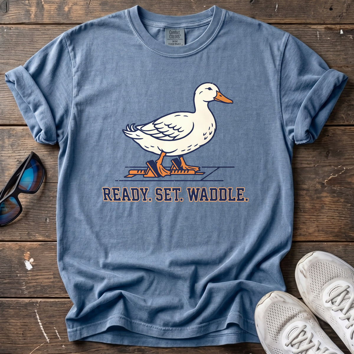 Ready Set Waddle Tee — Blue Jean