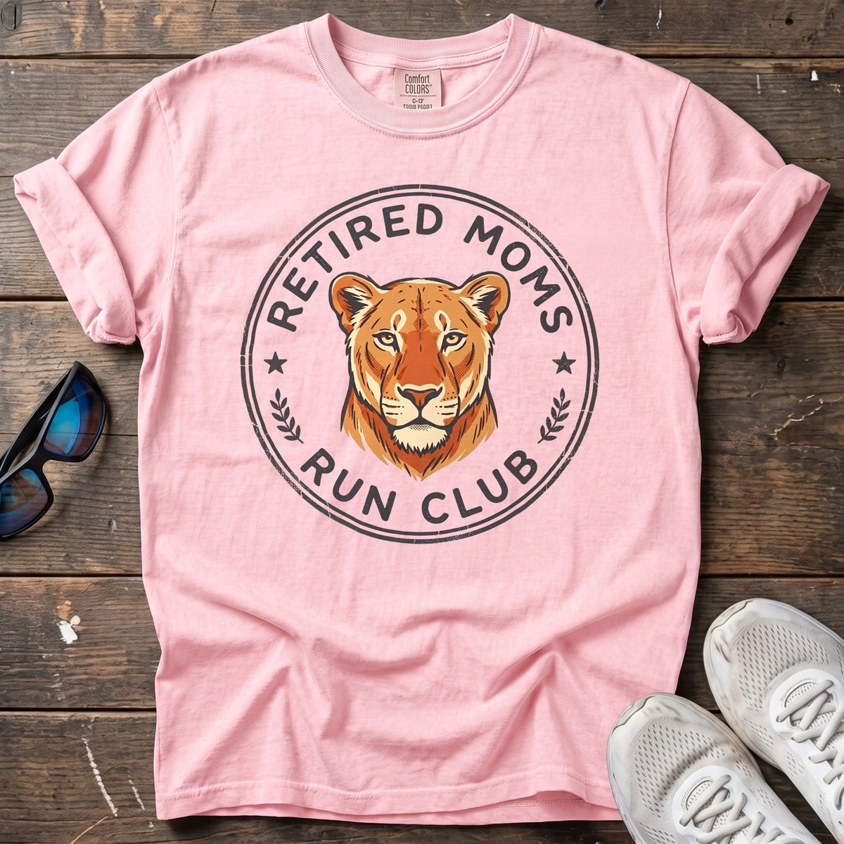 Retired Moms Run Club Tee — Blossom