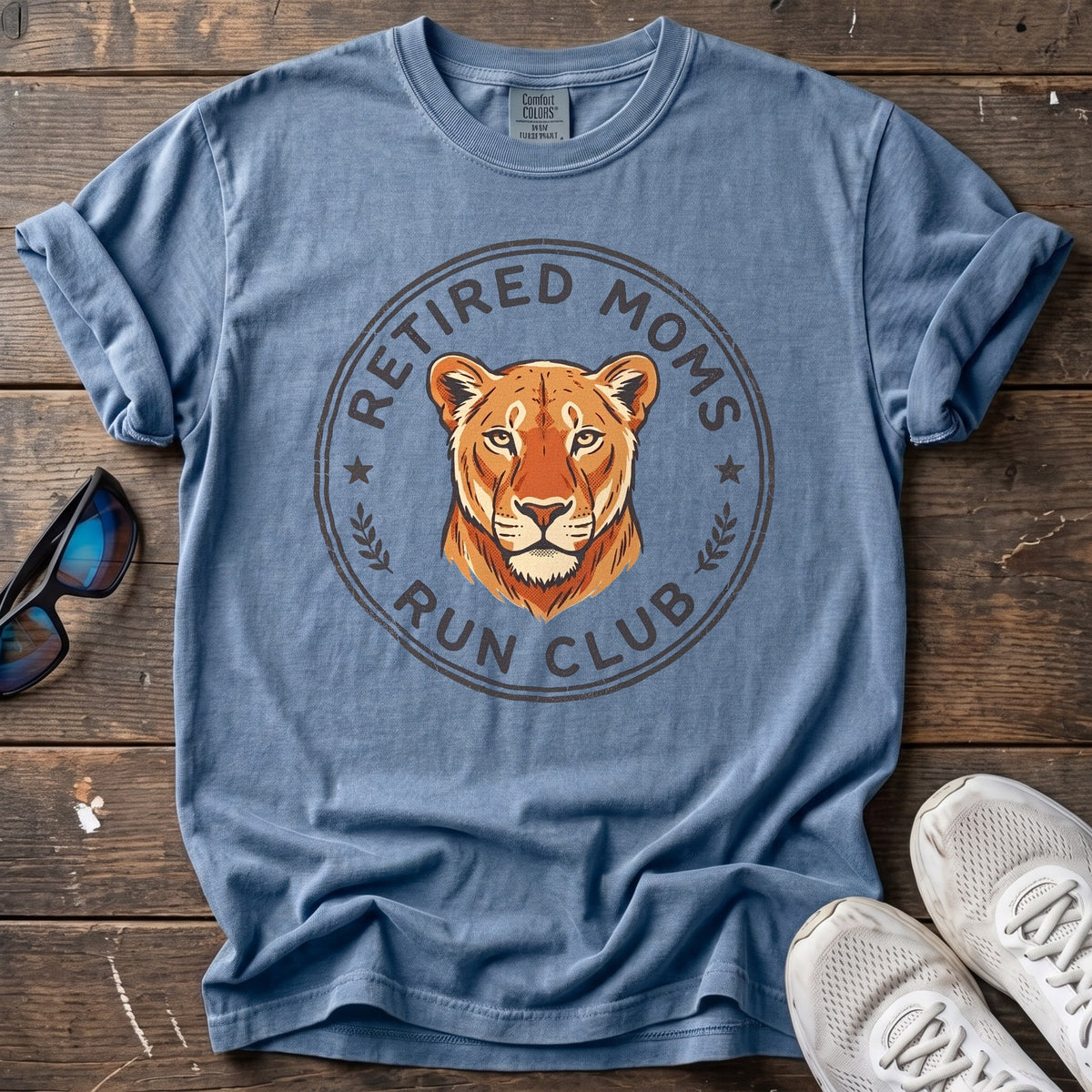 Retired Moms Run Club Tee — Blue Jean