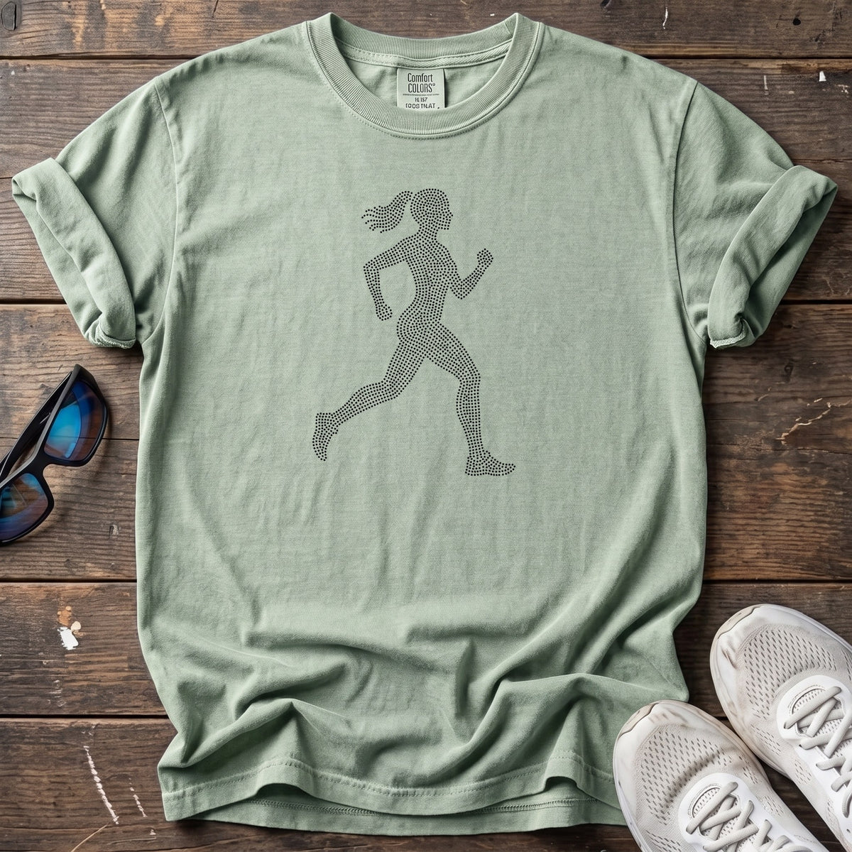 Rhinestone Runner Tee — Bay
