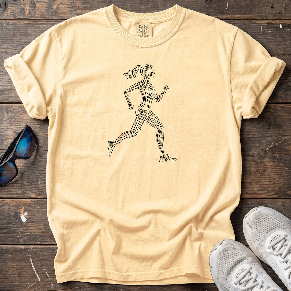 Rhinestone Runner Tee — Butter