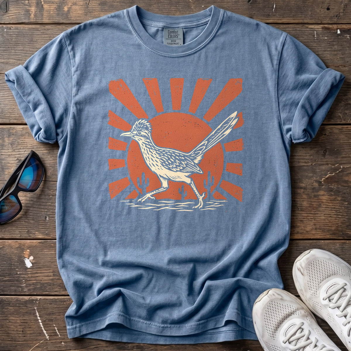 Road Runner Sunburst Tee — Blue Jean