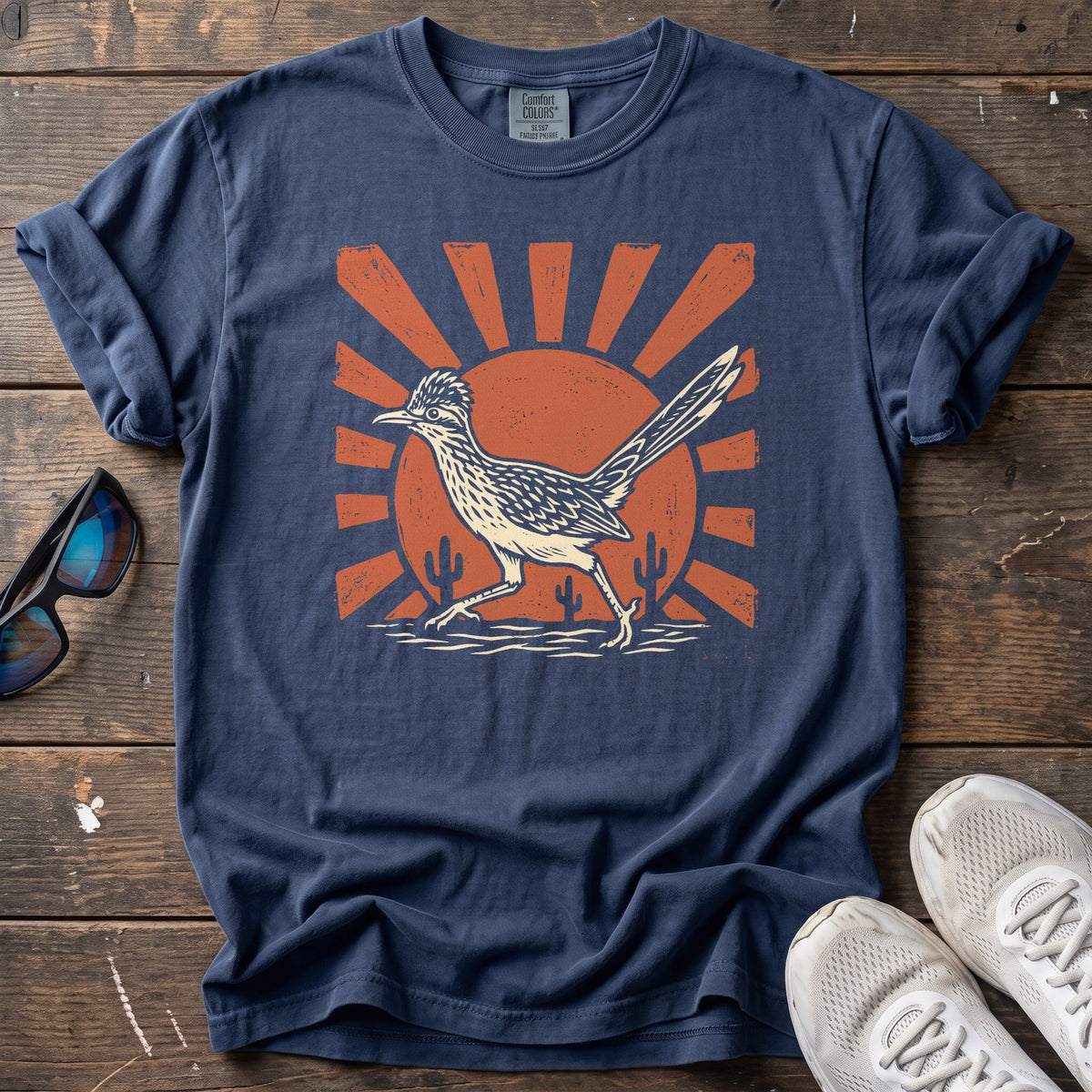 Road Runner Sunburst Tee — True Navy