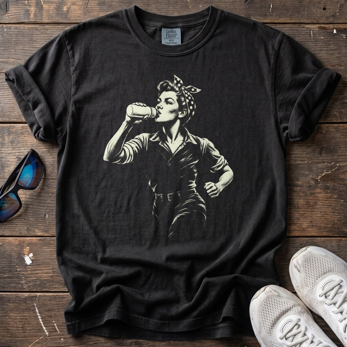 Rosie the Runner Tee — Black