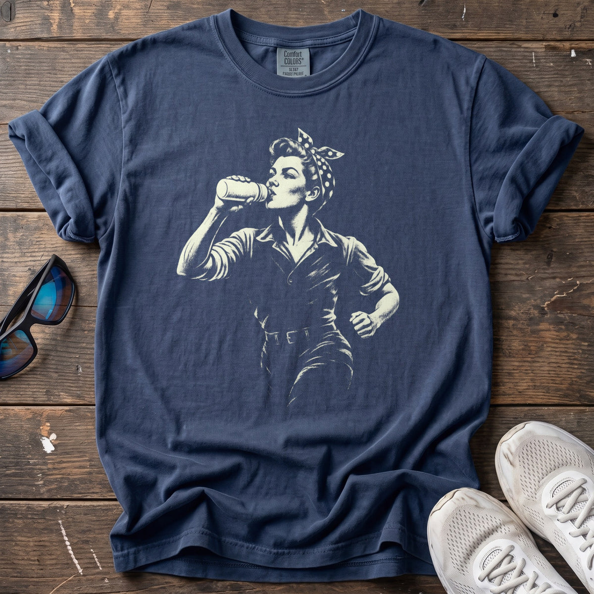 Rosie the Runner Tee — True Navy