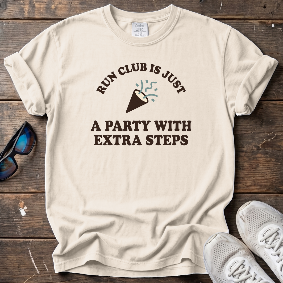 Run Club Is a Party Tee — Ivory