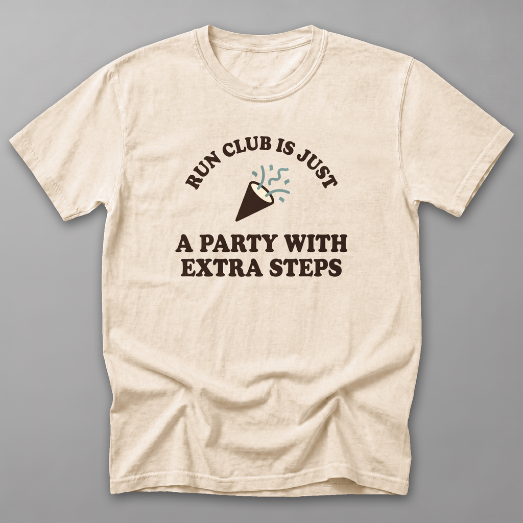 Run Club Is a Party Tee — Ivory
