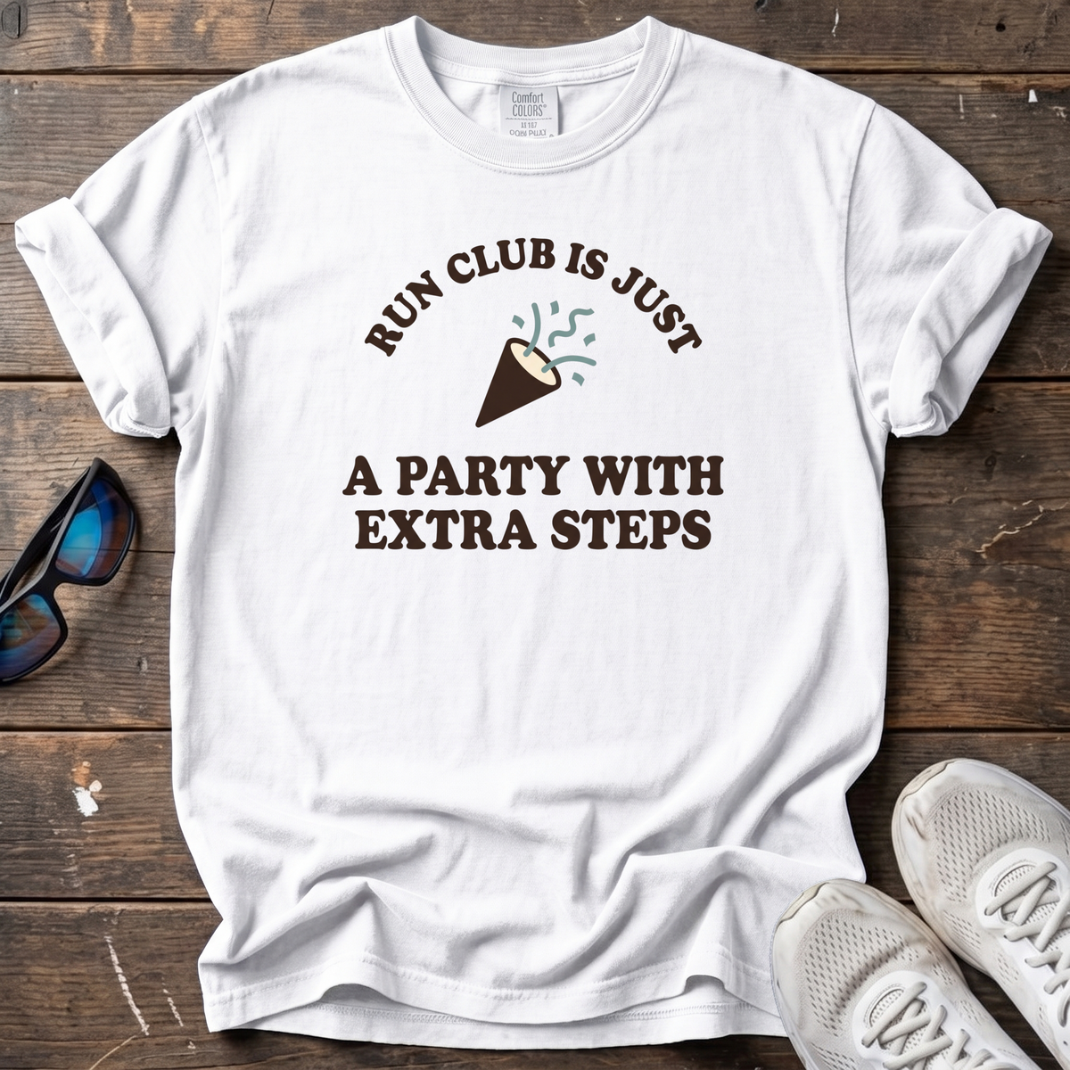 Run Club Is a Party Tee — White