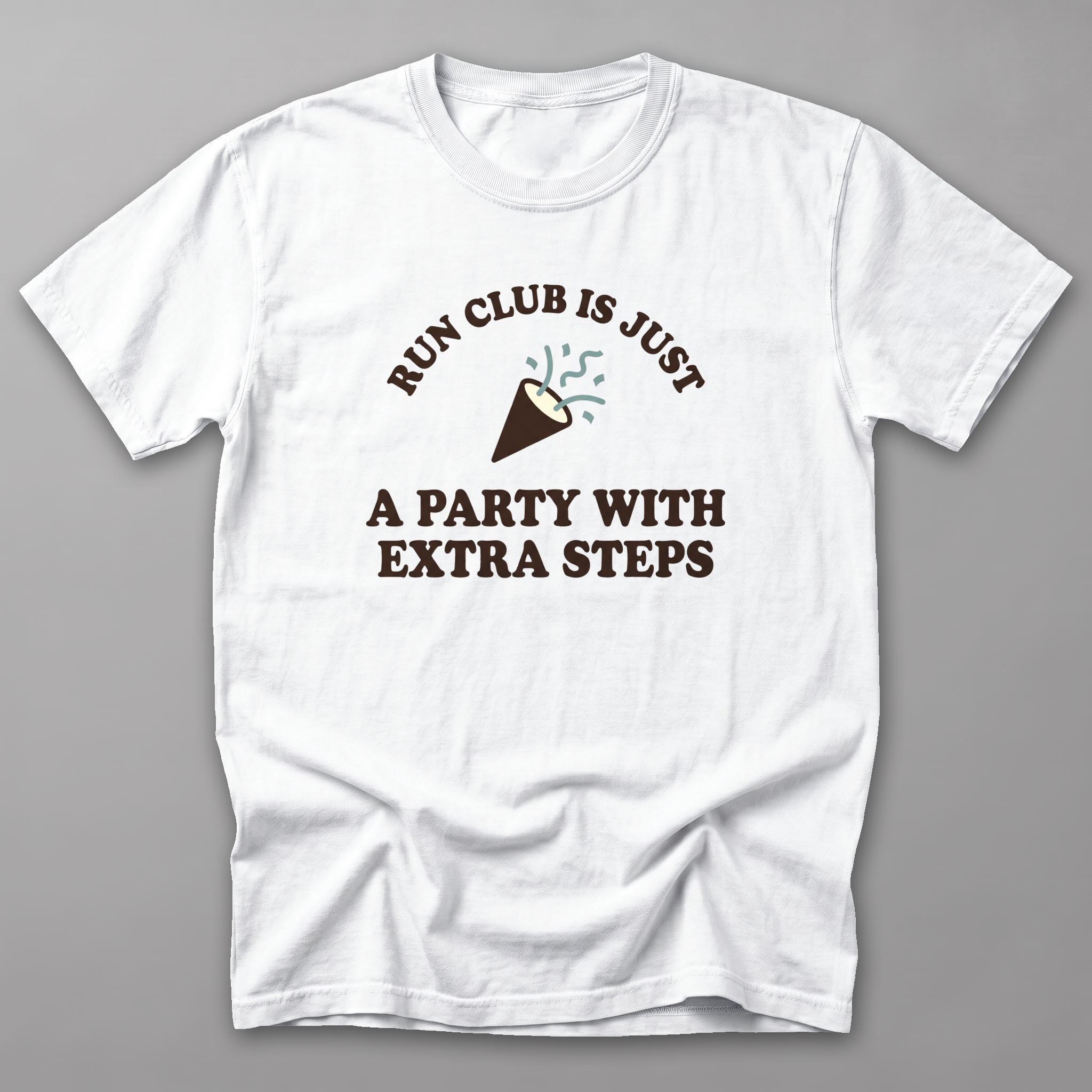 Run Club Is a Party Tee — White