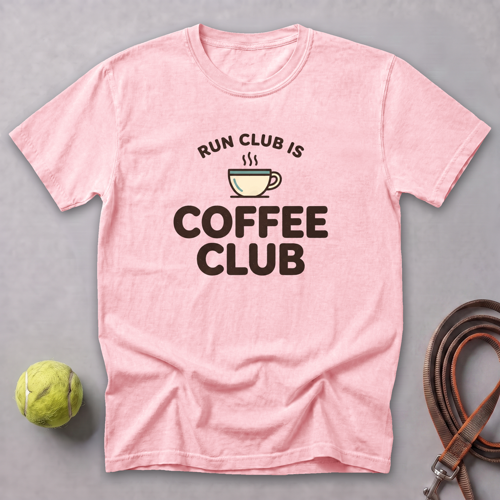 Run Club Is Coffee Club Steamy Tee — Blossom