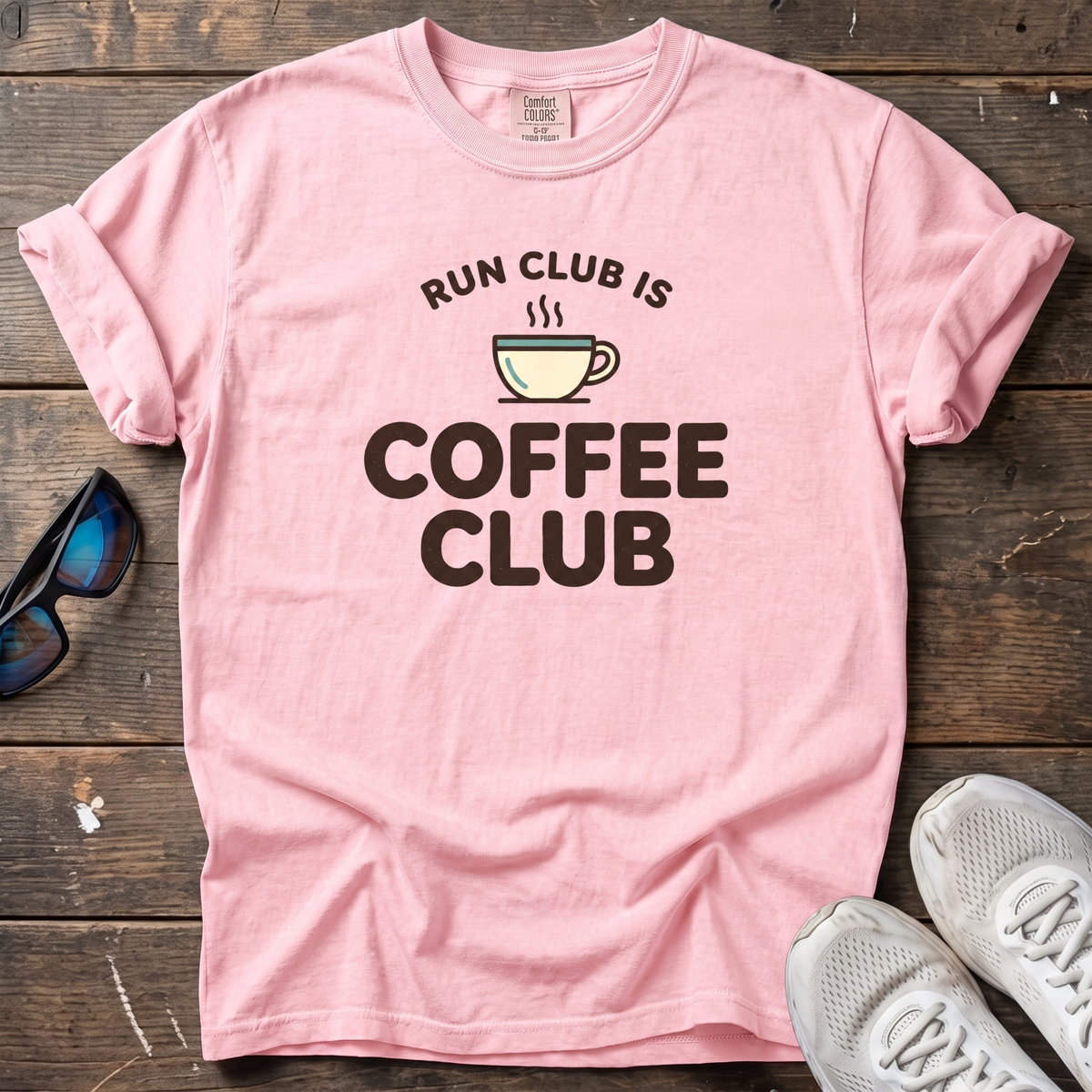 Run Club Is Coffee Club Steamy Tee — Blossom