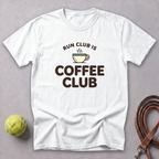 Run Club Is Coffee Club Steamy Tee — White