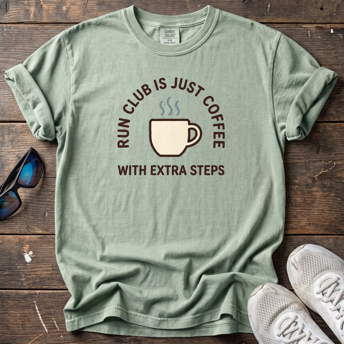 Run Club Is Just Coffee Too Tee — Bay