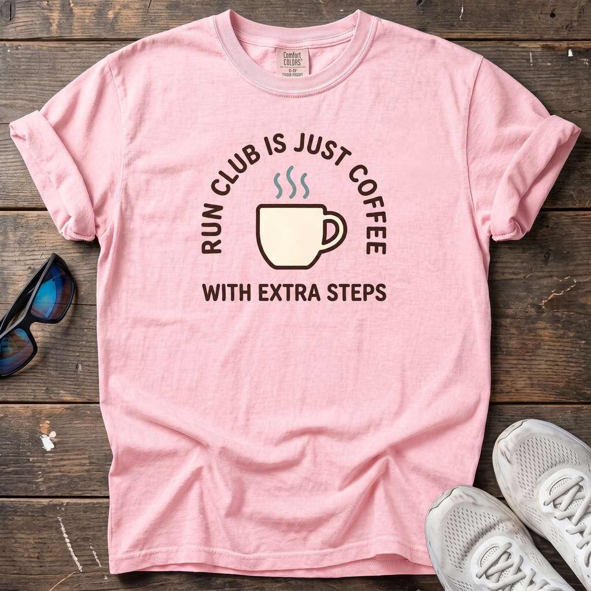 Run Club Is Just Coffee Too Tee — Blossom