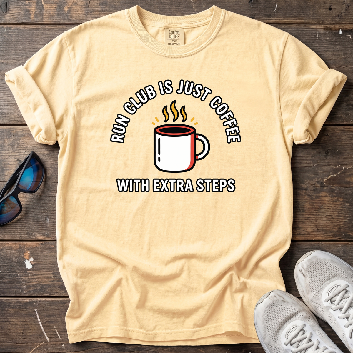 Run Club Is Just Hot Coffee Tee — Butter