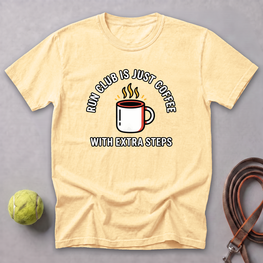 Run Club Is Just Hot Coffee Tee — Butter