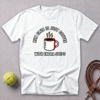 Run Club Is Just Hot Coffee Tee — White