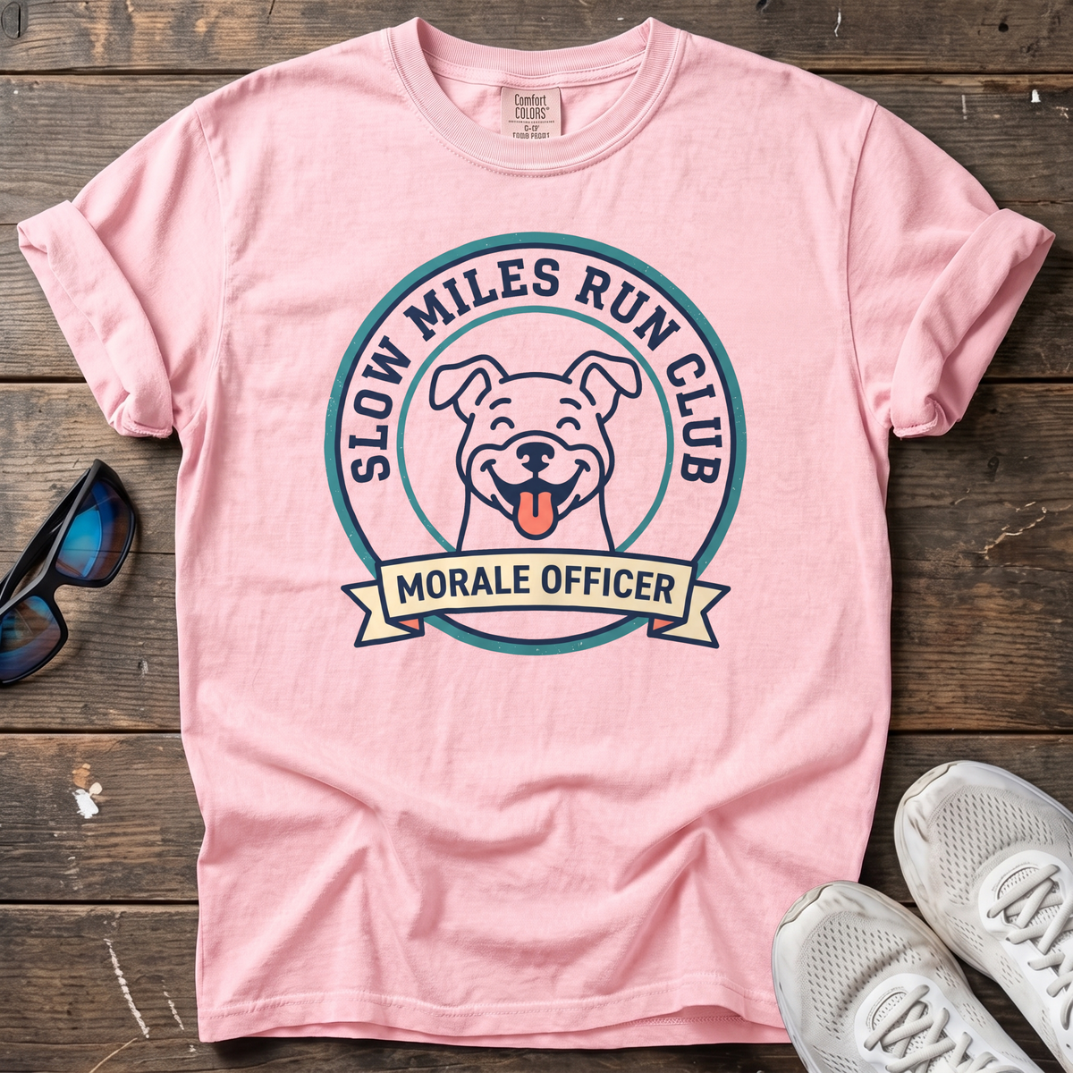Run Club Morale Officer Tee — Blossom