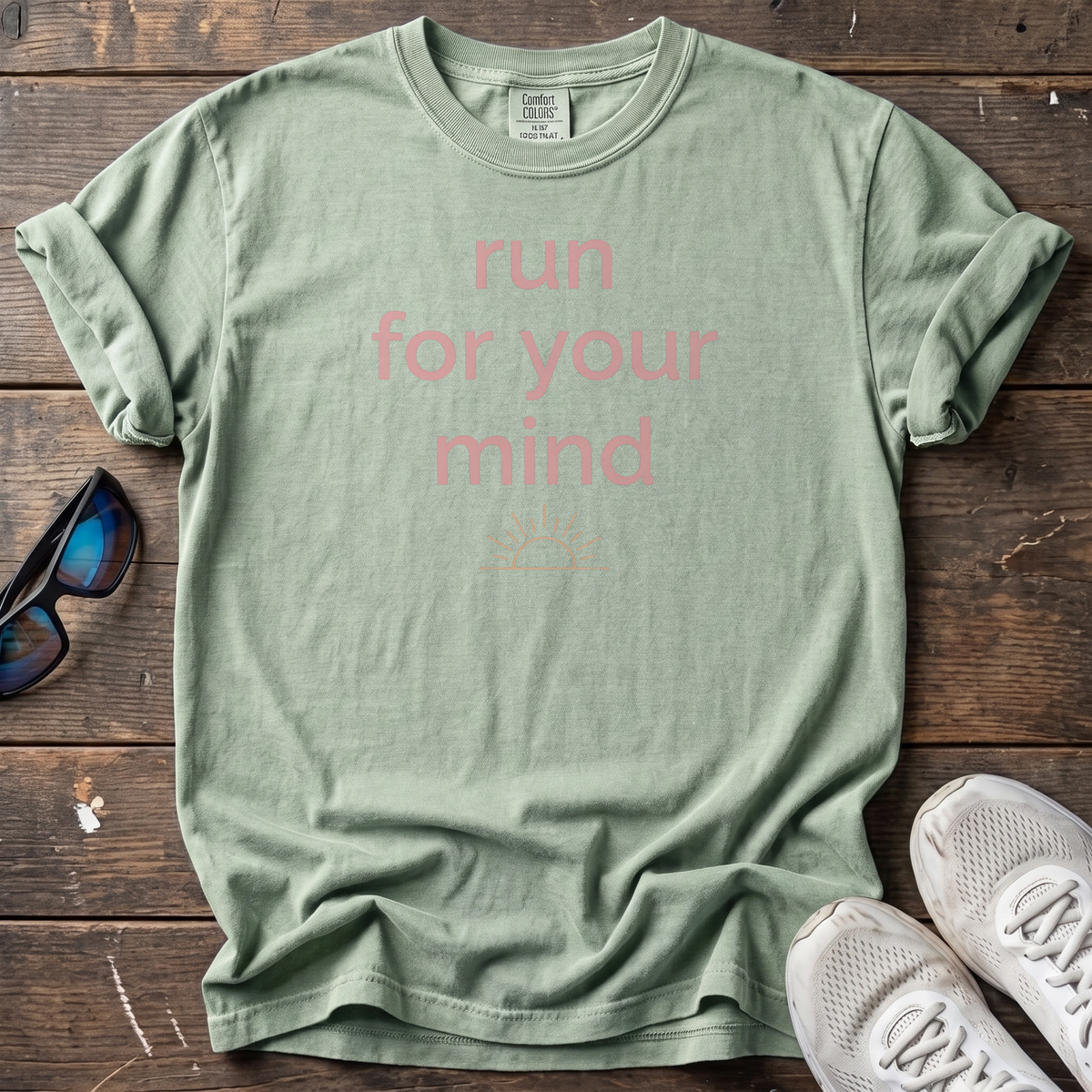 Run for your Mind Sunrise Tee — Bay