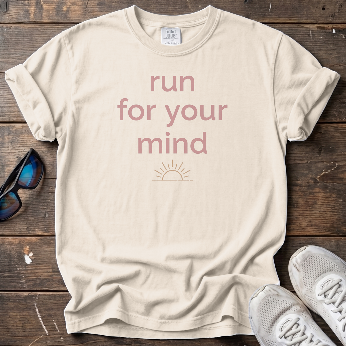 Run for your Mind Sunrise Tee — Ivory