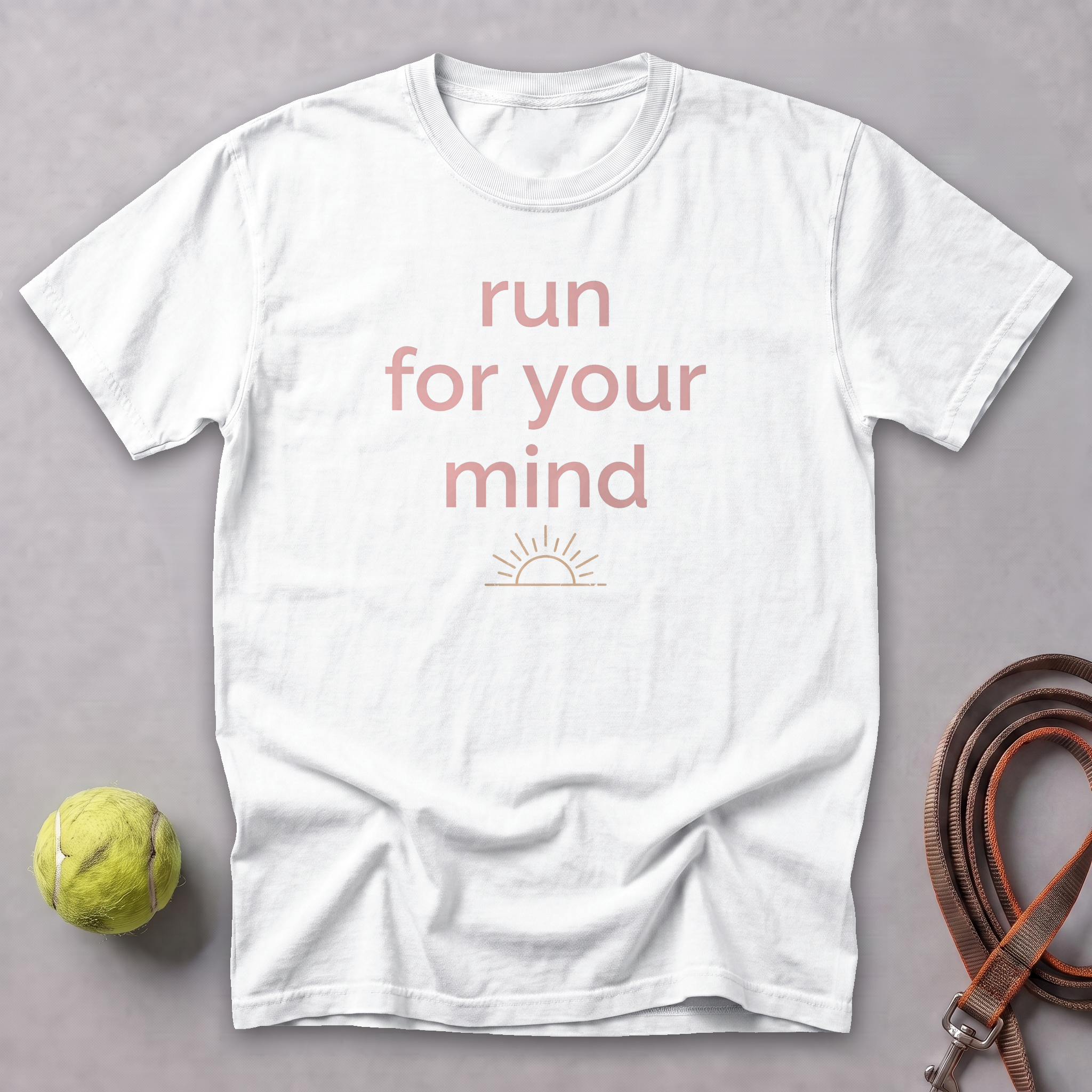 Run for your Mind Sunrise Tee — White
