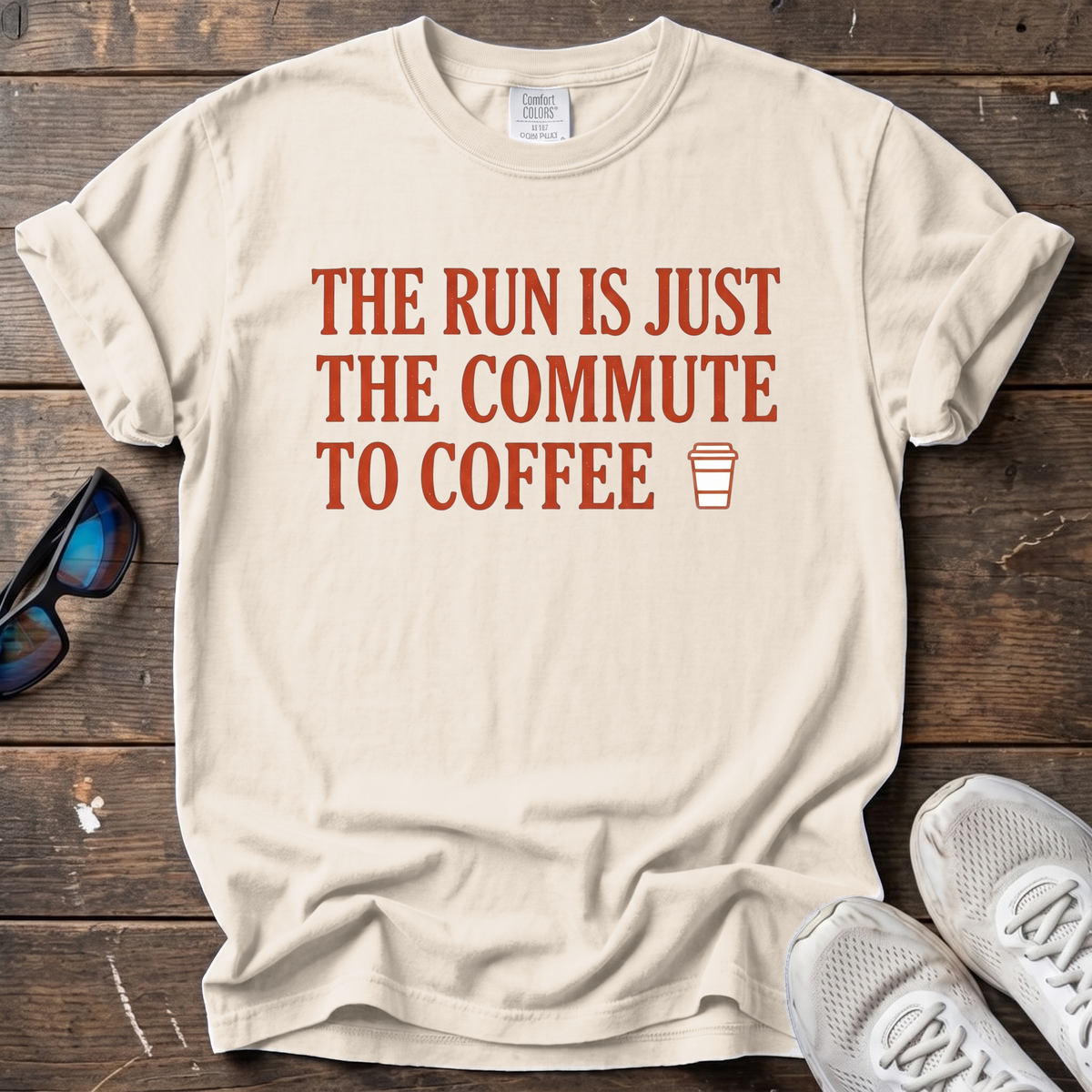 Run is Just a Commute to Coffee Tee — Ivory