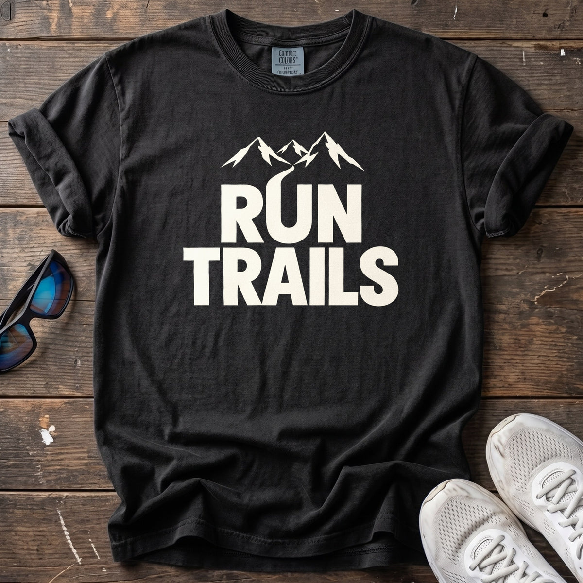 Run Trails Tee — Black