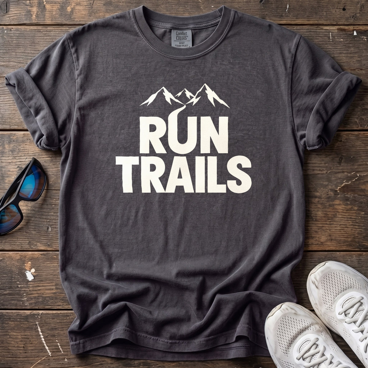 Run Trails Tee — Graphite