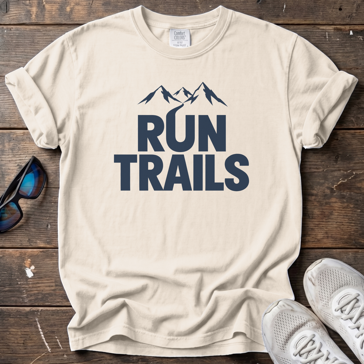 Run Trails Tee — Ivory