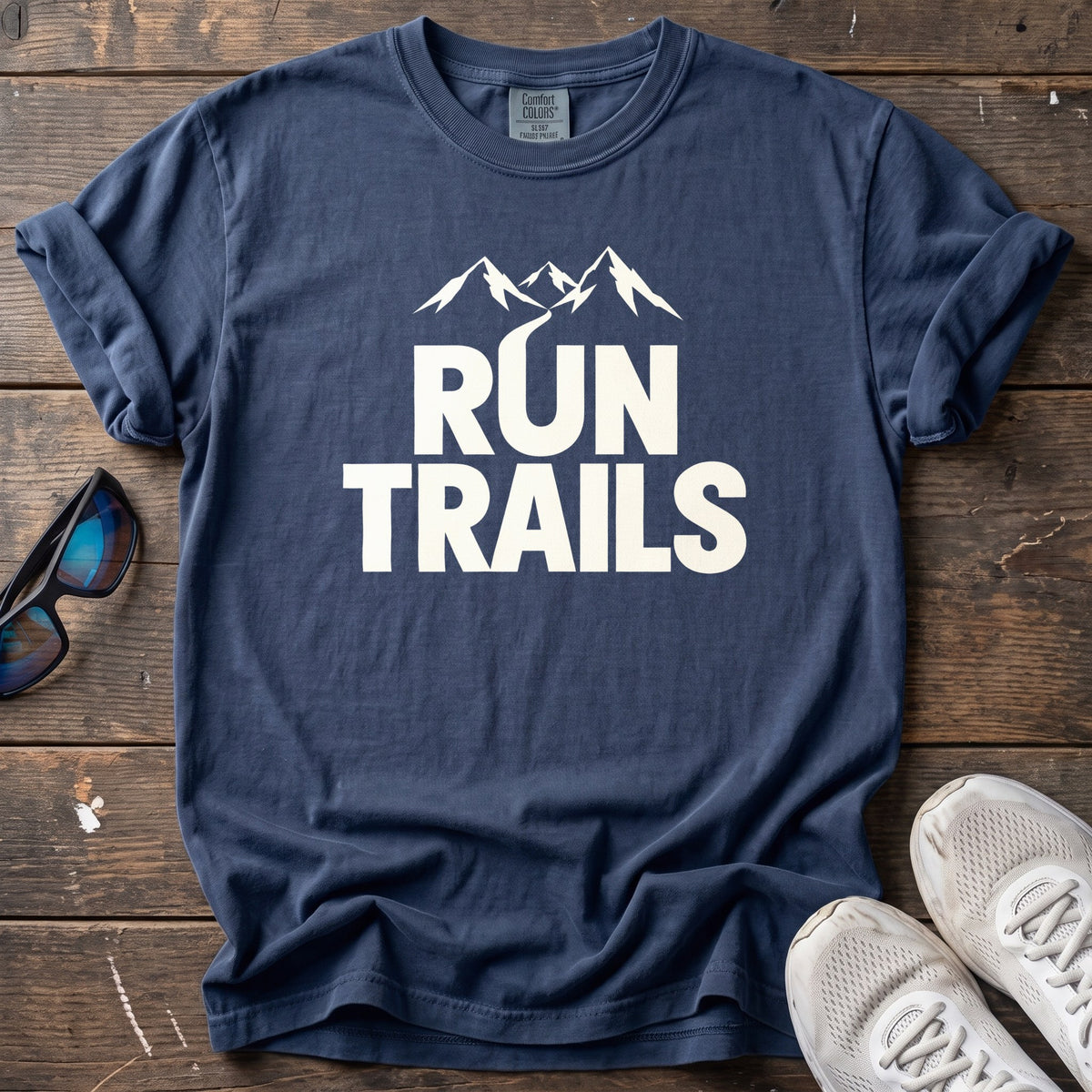 Run Trails Tee — True Navy