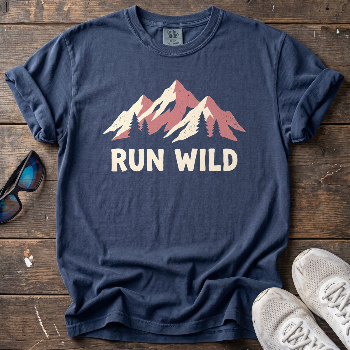 Run Wild Tee — True Navy