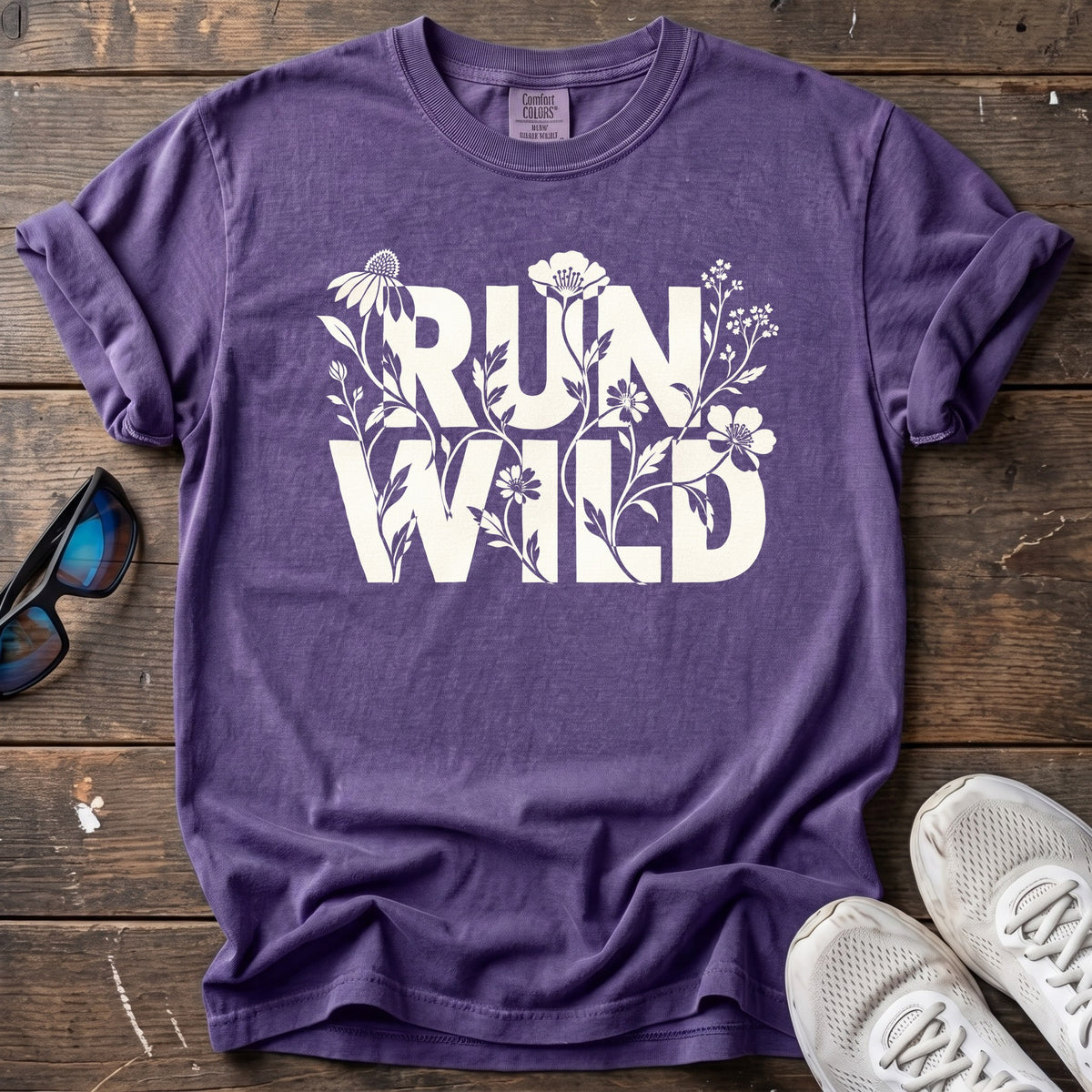 Run Wildflower Tee — Grape