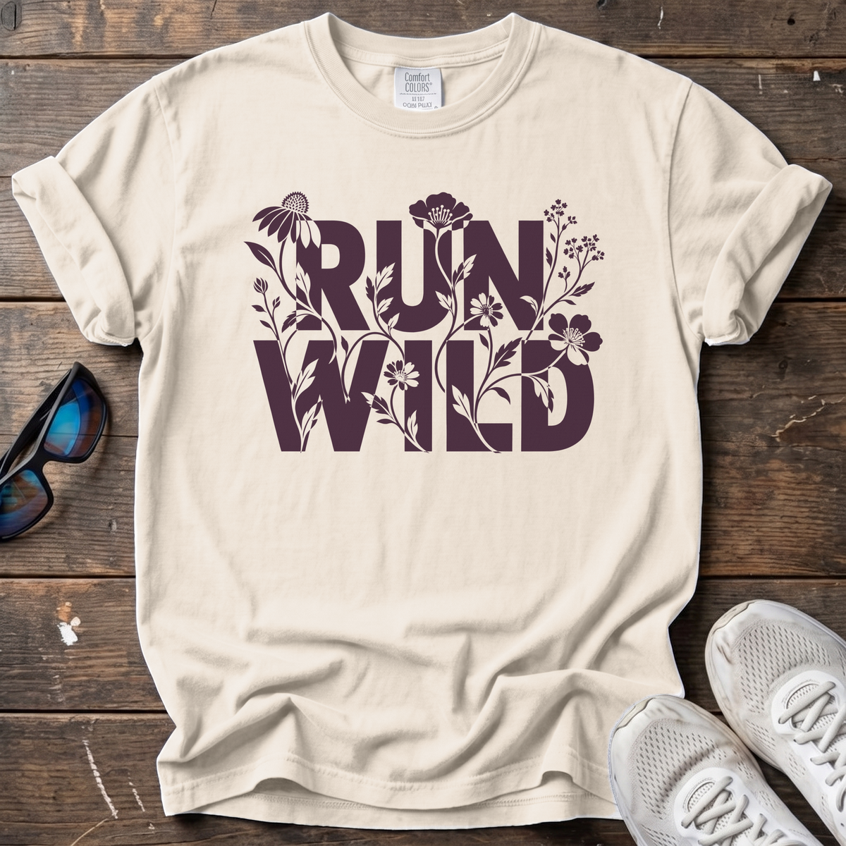 Run Wildflower Tee — Ivory