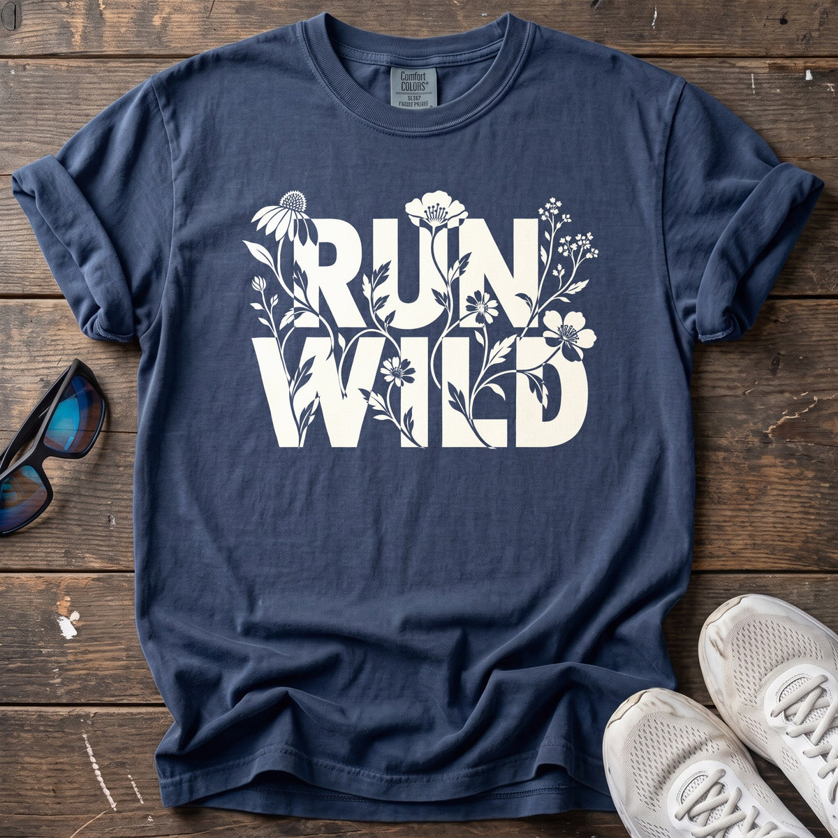 Run Wildflower Tee — True Navy
