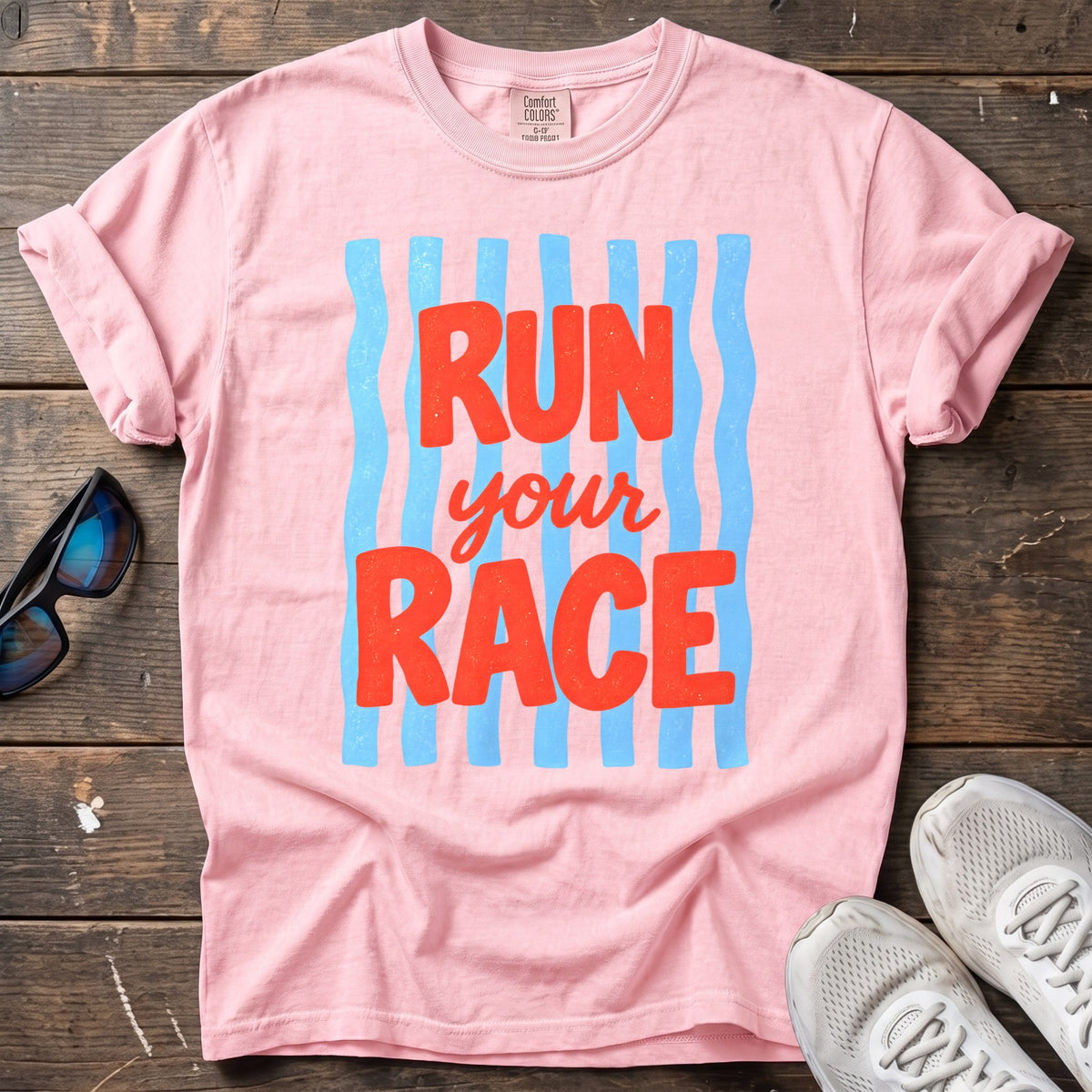 Run Your Race Tee — Blossom