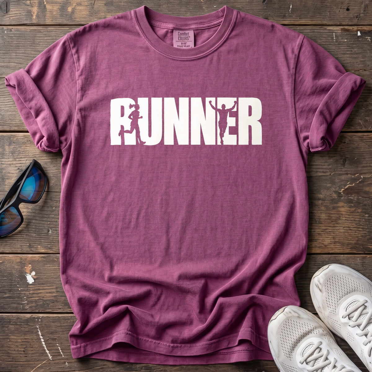 Runner Block Tee — Berry