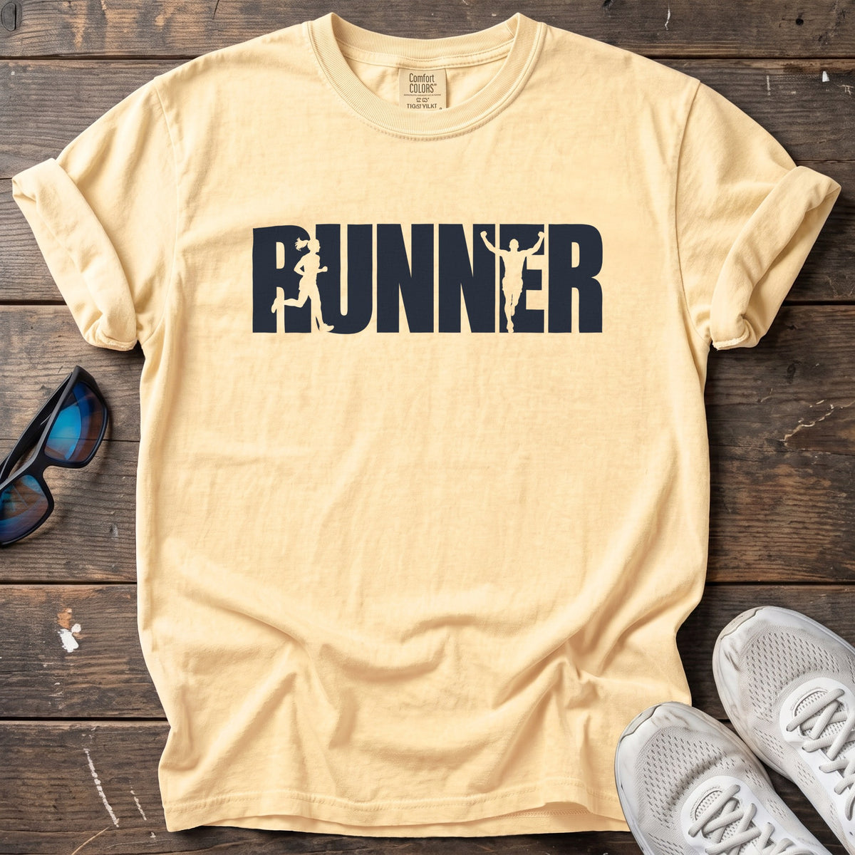 Runner Block Tee — Butter