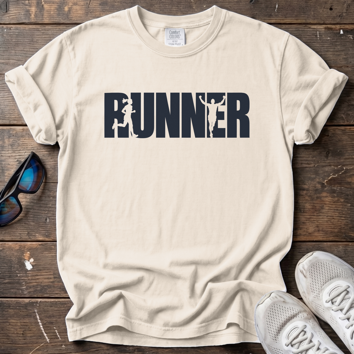 Runner Block Tee — Ivory