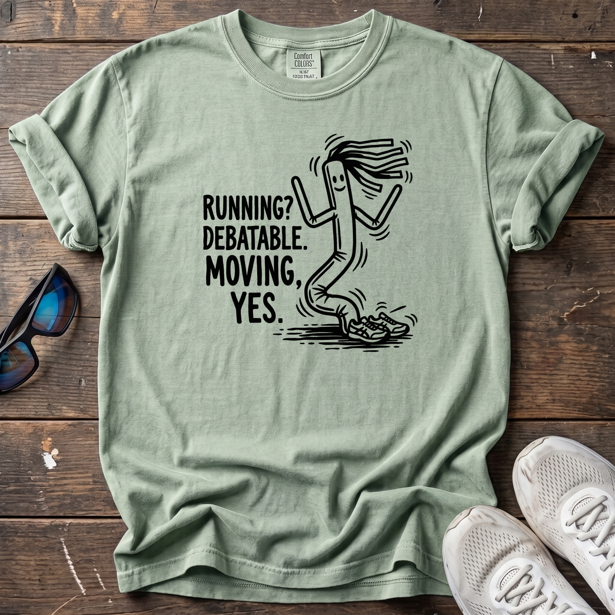 Running Debatable Tube Man Tee — Bay
