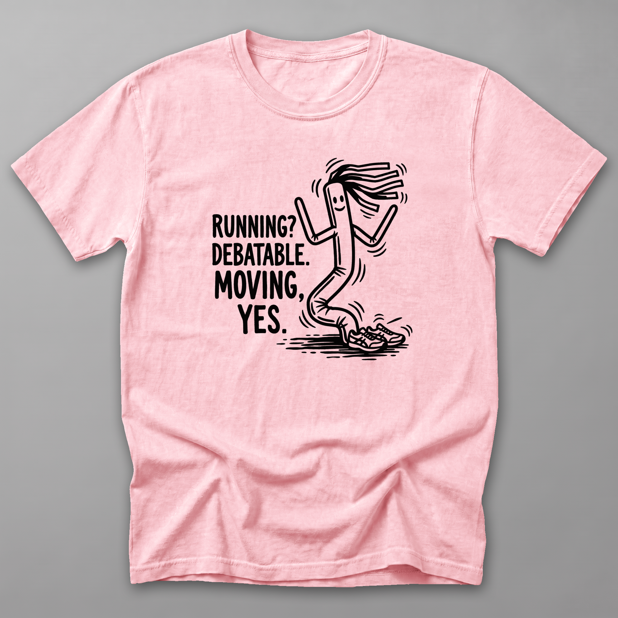 Running Debatable Tube Man Tee — Blossom