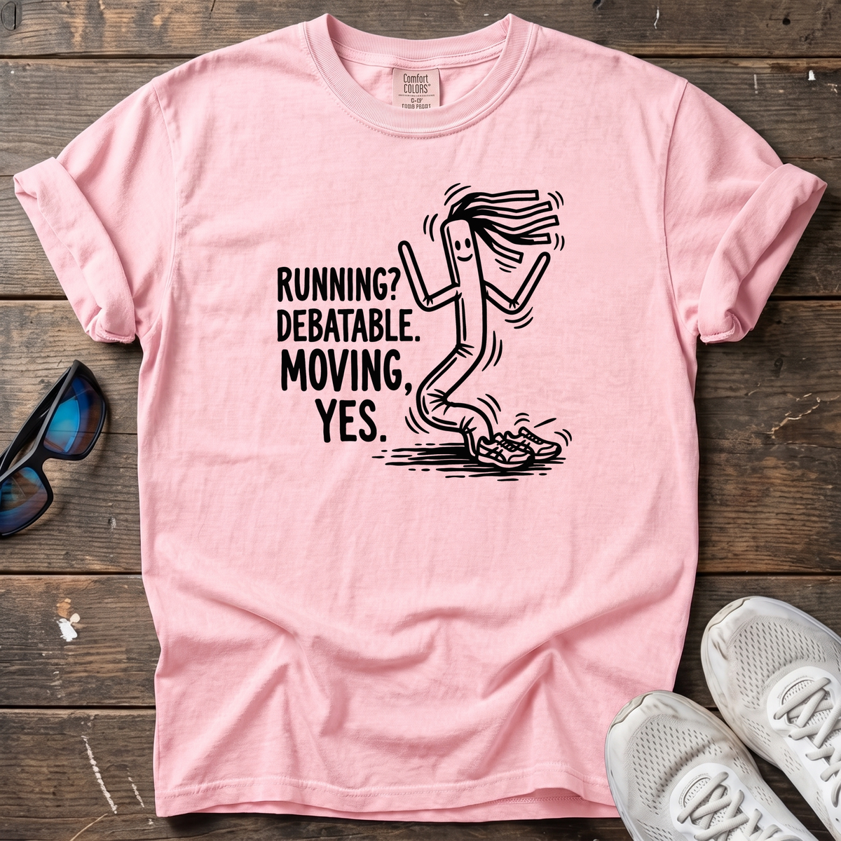 Running Debatable Tube Man Tee — Blossom