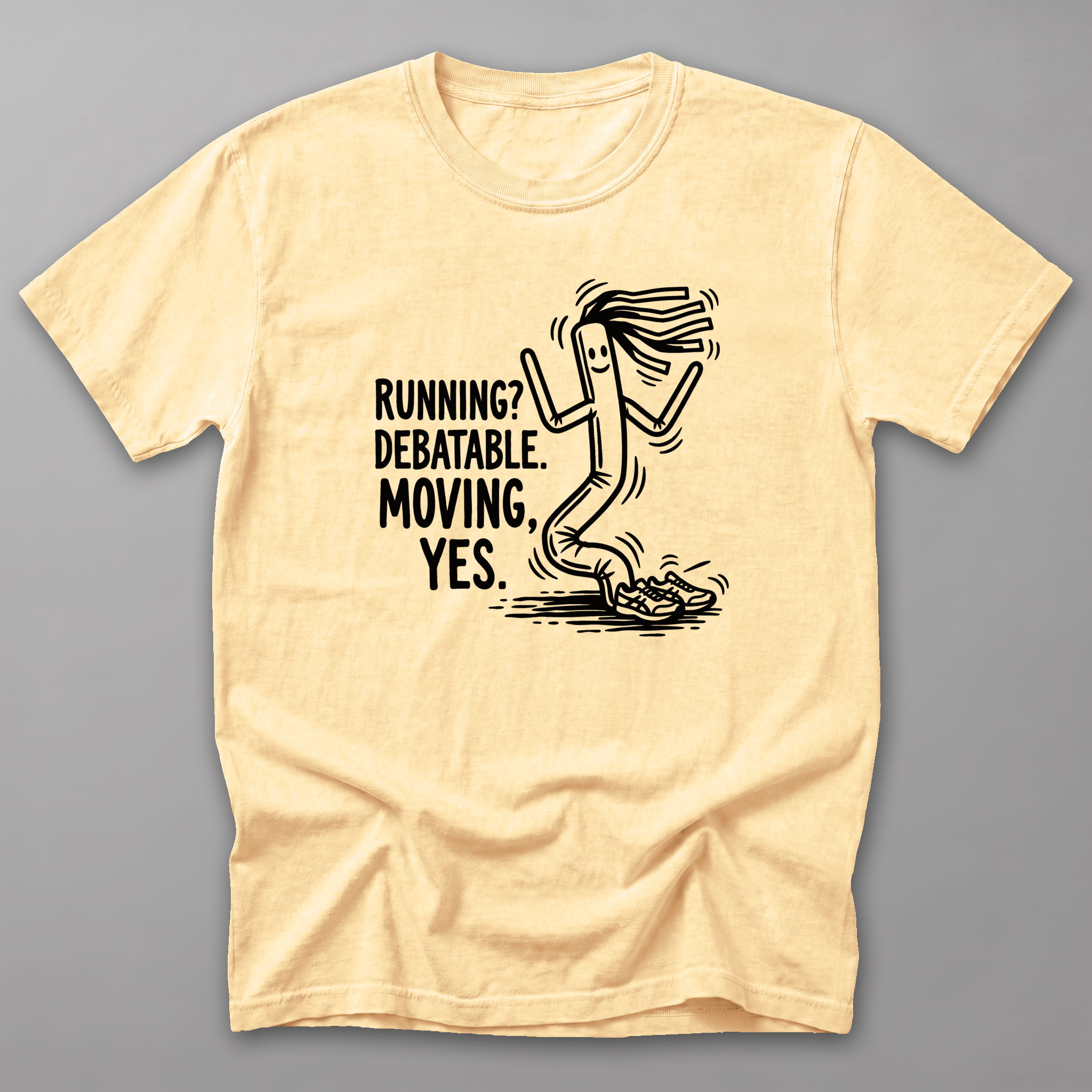 Running Debatable Tube Man Tee — Butter