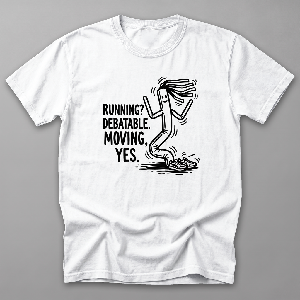 Running Debatable Tube Man Tee — White