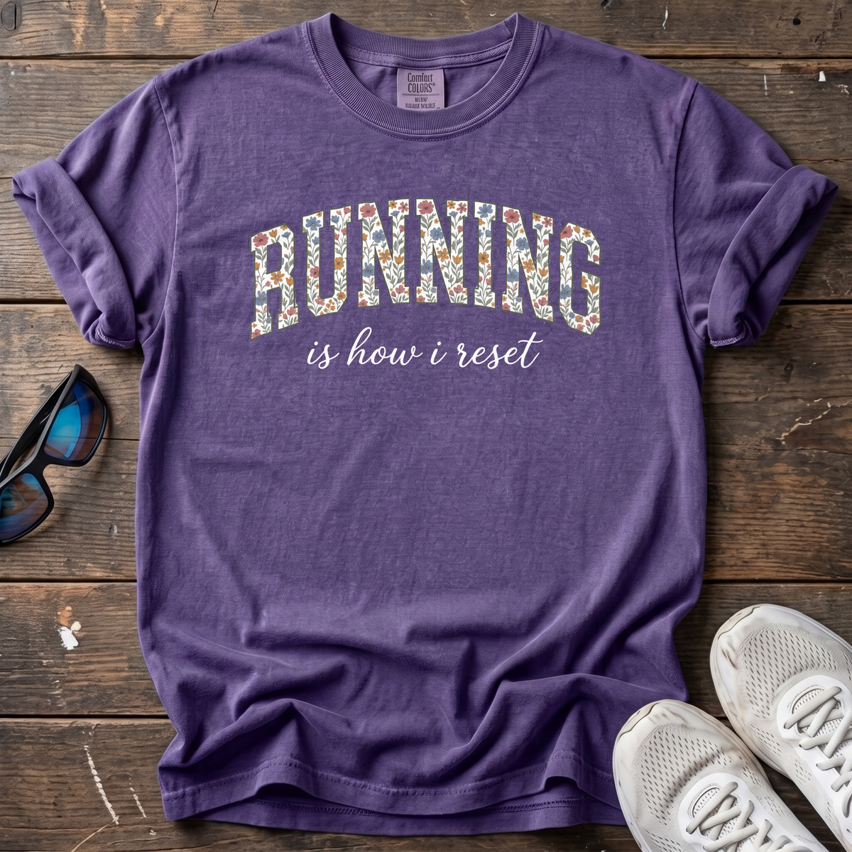 Running is How I Reset Tee — Grape