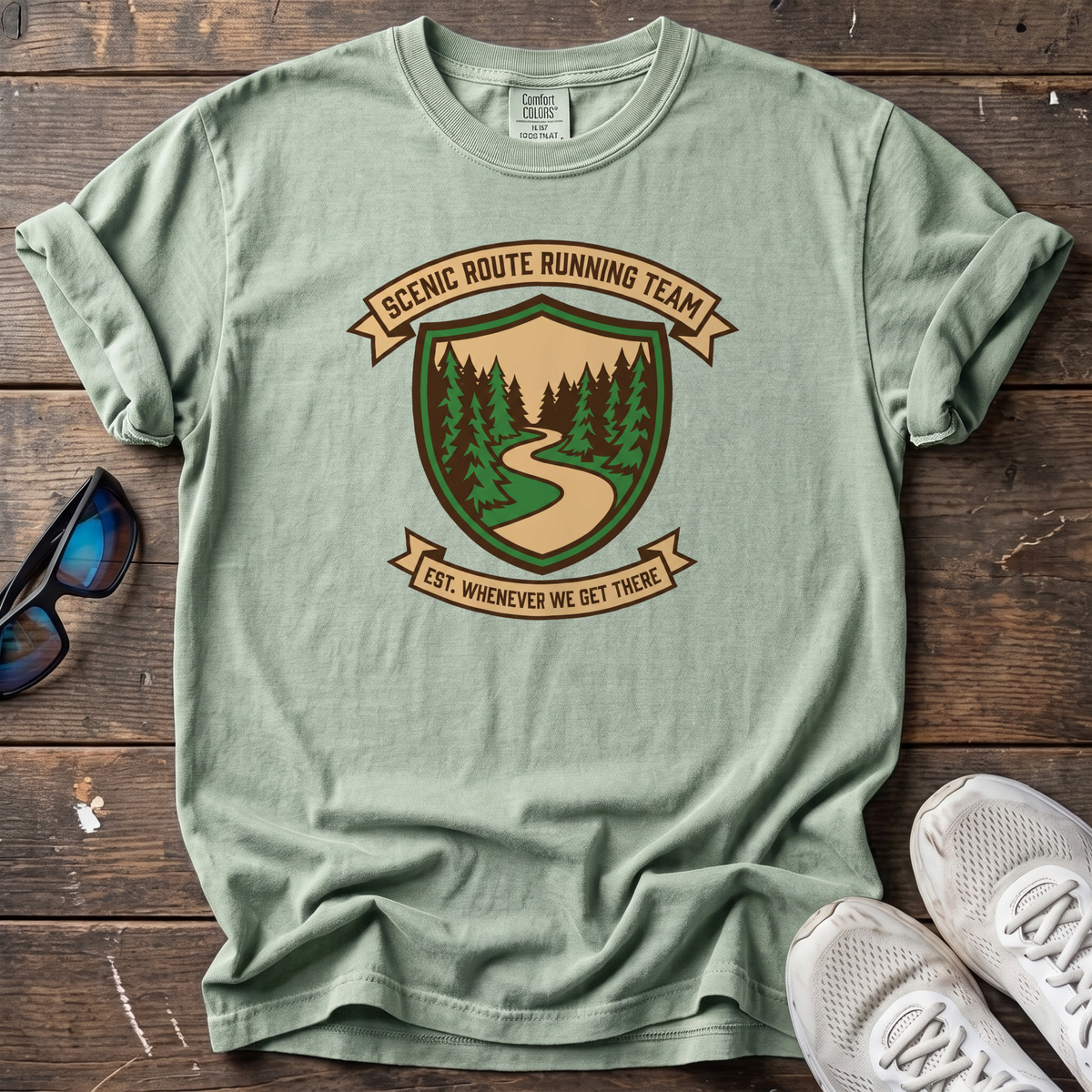 Scenic Route Running Team Tee — Bay
