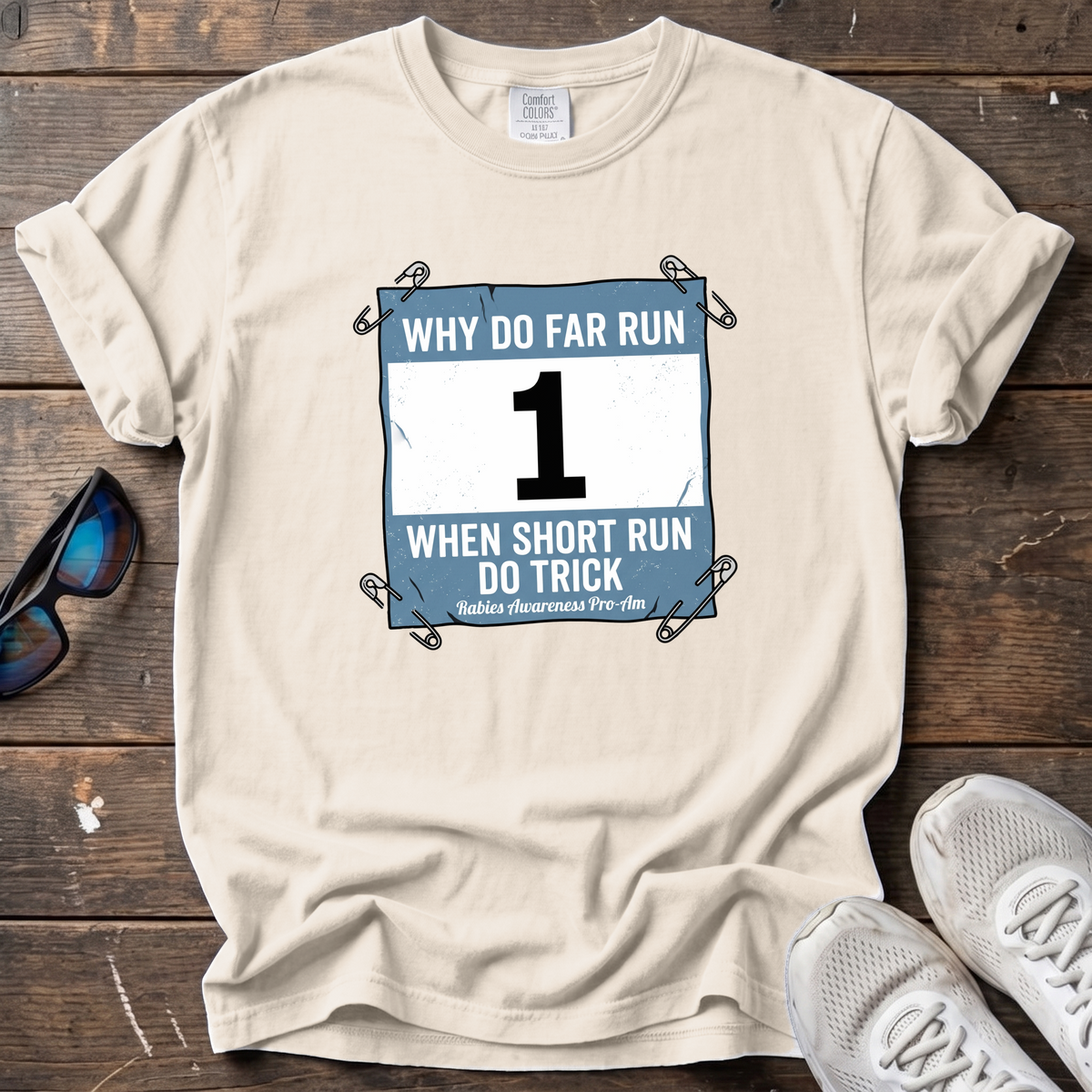 Why Do Far Run When Short Run Do Trick Tee — Ivory