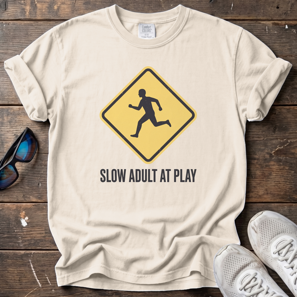 Slow Adult at Play Tee — Ivory