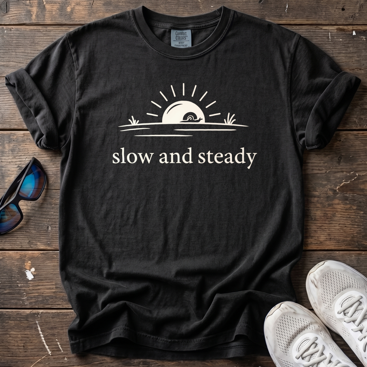 Slow and Steady Tee — Black