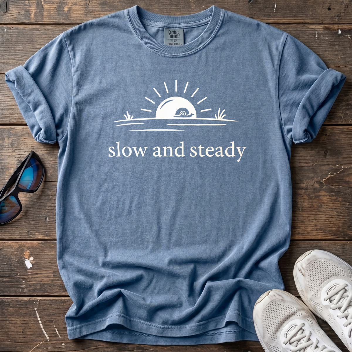 Slow and Steady Tee — Blue Jean